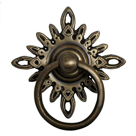 Patioplus Ring Pull with Carved Filigree Star Backplate, Medium PA2582339